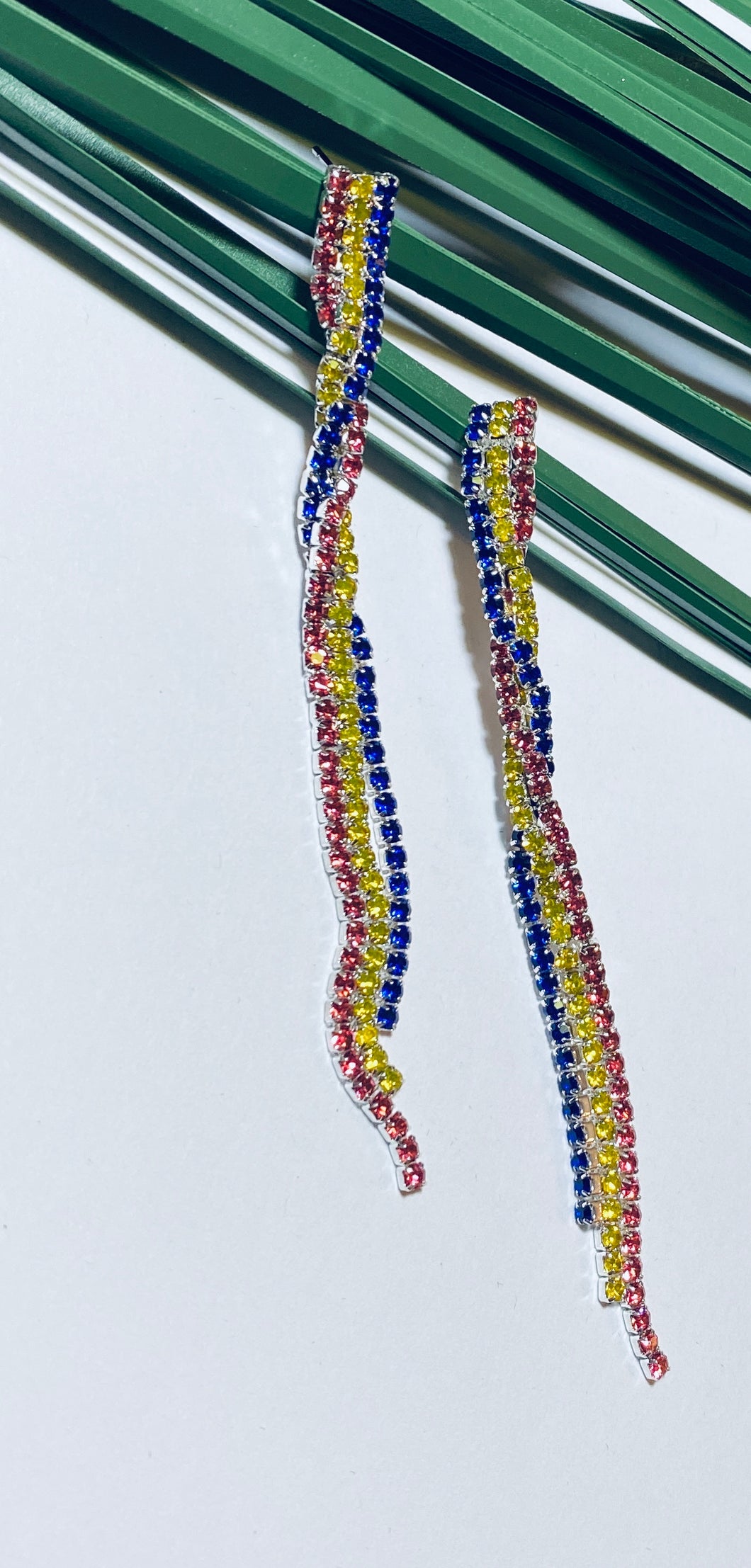 Multi Colored Twist Earrings