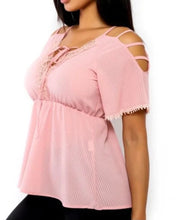 Load image into Gallery viewer, Short Sleeve Babydoll Shirt
