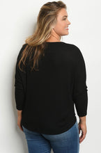 Load image into Gallery viewer, Black Plus Size Shirt
