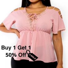 Load image into Gallery viewer, Short Sleeve Babydoll Shirt
