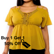 Load image into Gallery viewer, Short Sleeve Babydoll Shirt
