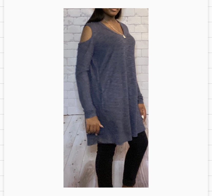 Long Sleeve Cold Shoulder Dress