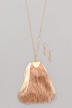 Load image into Gallery viewer, Large Double Tassel Necklace Set
