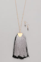 Load image into Gallery viewer, Large Double Tassel Necklace Set
