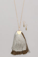 Load image into Gallery viewer, Large Double Tassel Necklace Set
