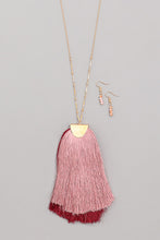 Load image into Gallery viewer, Large Double Tassel Necklace Set
