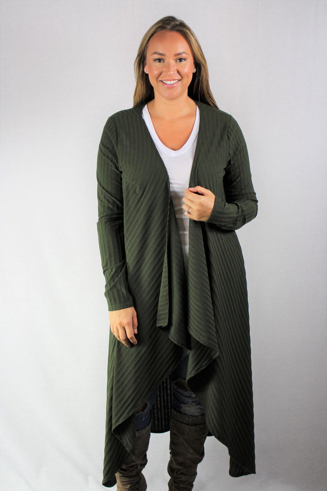 Plus Size Long Cardigan